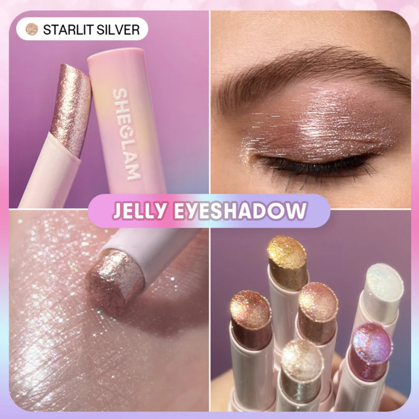Luxury Glitter Eyeshadow Sticks (6 colours) – Smooth Creamy Easy Blend, Waterproof Eye Shadow