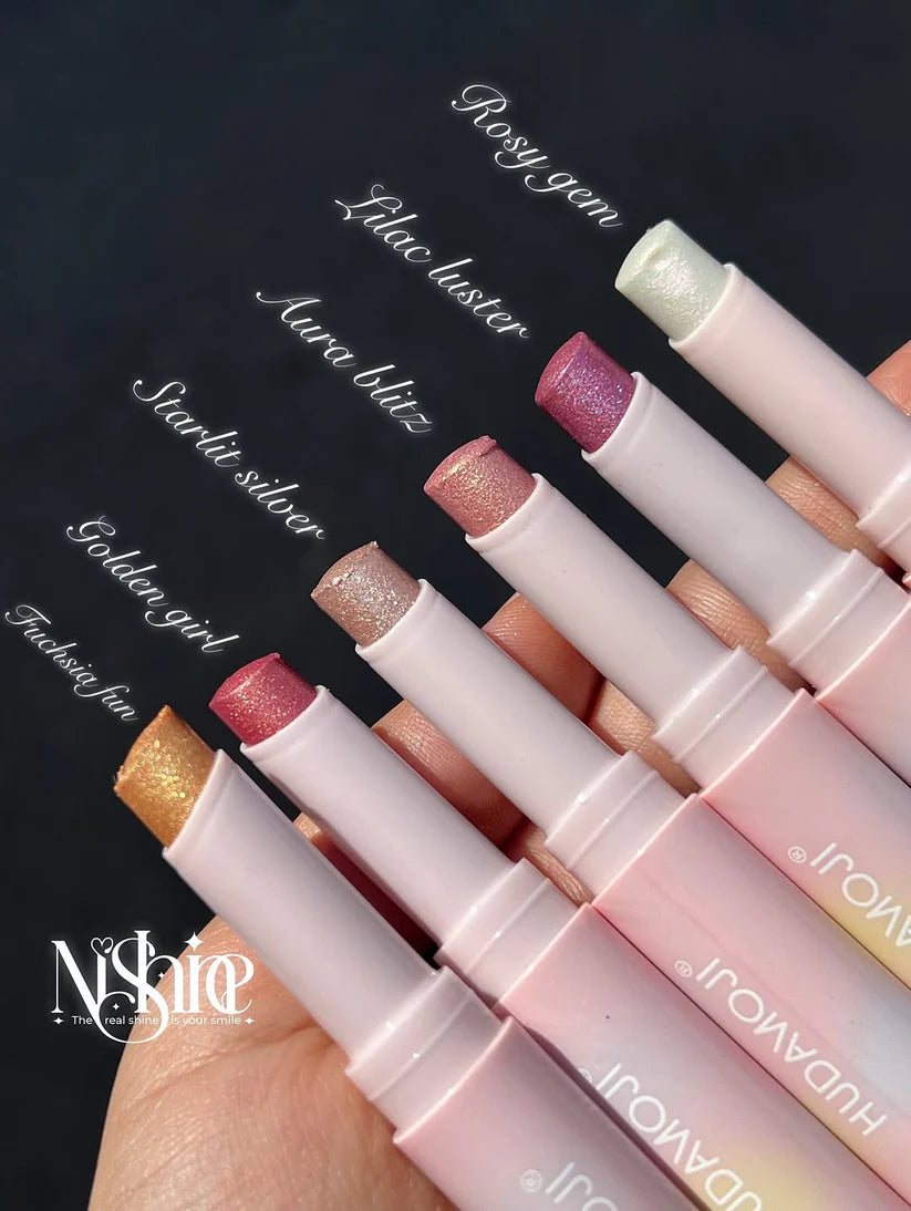 Luxury Glitter Eyeshadow Sticks (6 colours) – Smooth Creamy Easy Blend, Waterproof Eye Shadow
